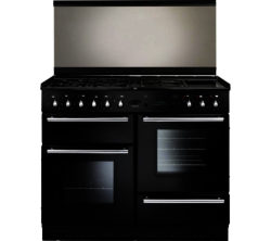 RANGEMASTER  Toledo 110 Dual Fuel Range Cooker - Black & Satin